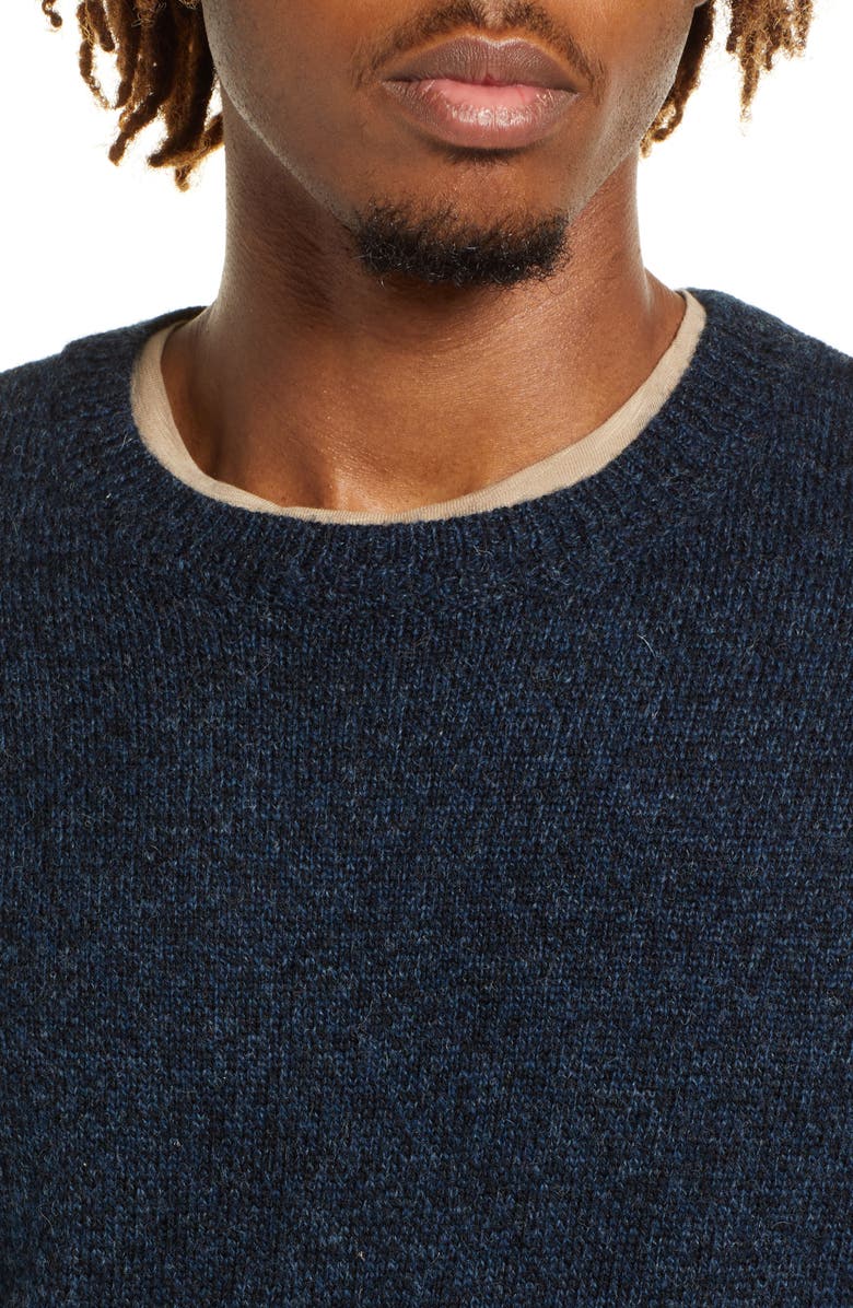 Pendleton Shetland Wool Crewneck Sweater, Alternate, color, Indigo Heather