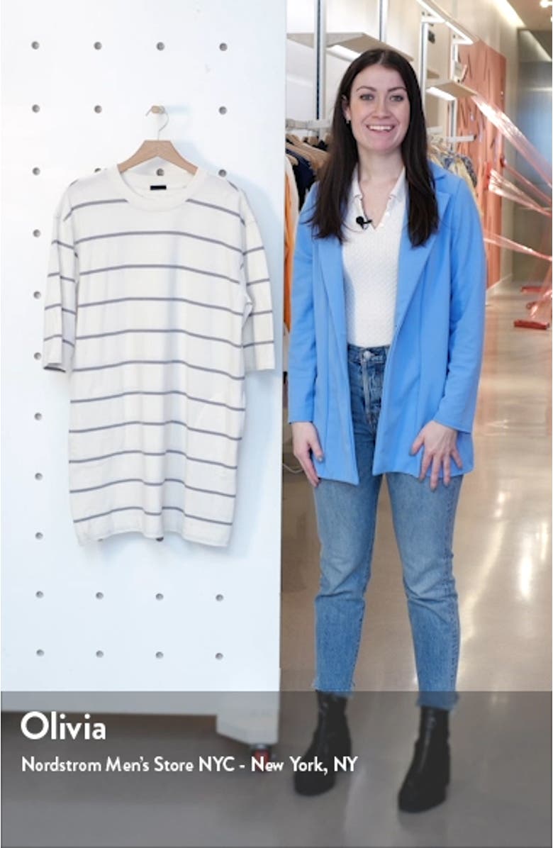 Plaited Stripe Jersey Sweatshirt Dress, sales video thumbnail