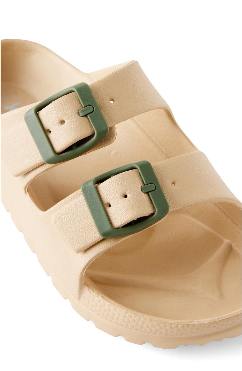 Cotton On Kids Kid's Twin Strap Slide, Alternate, color, Semolina Khaki Green