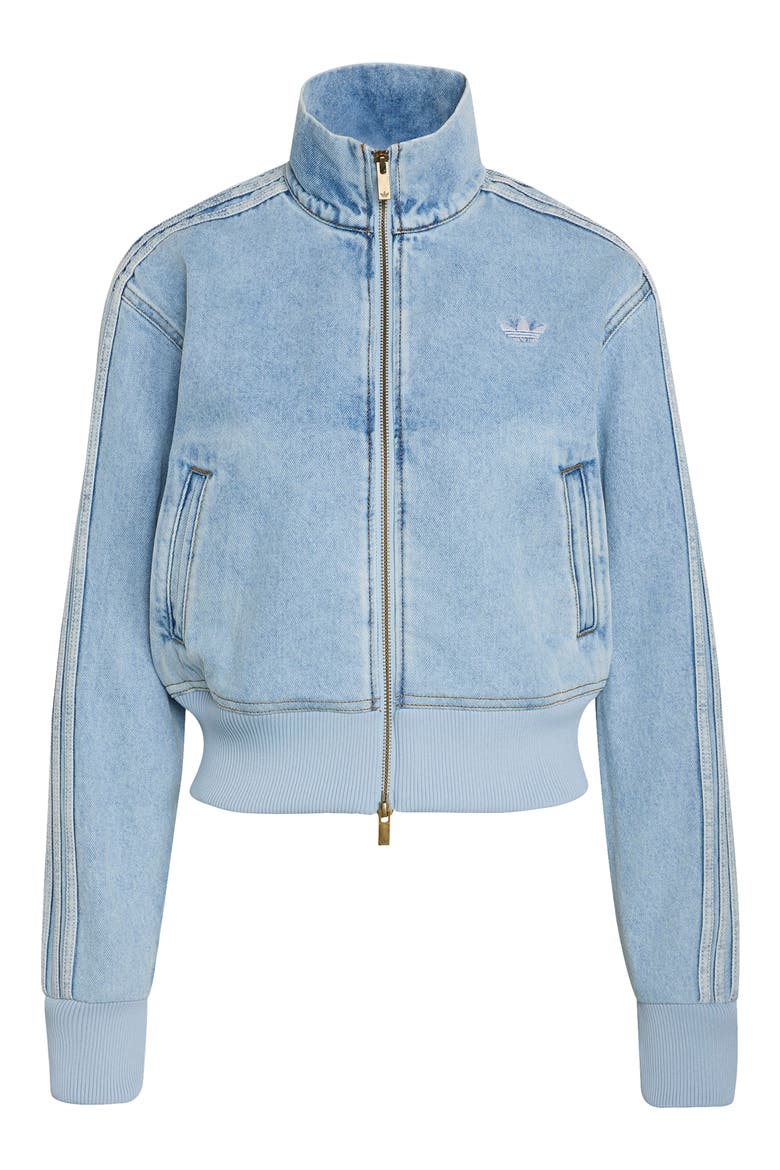 Denim Track Jacket, Alternate, color, LIGHT DENIM