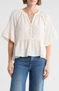Melrose and Market Ruffle Peplum Top
