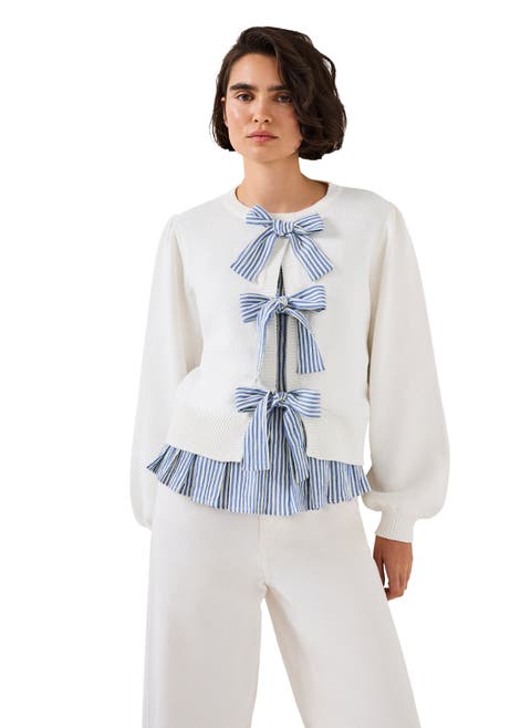 Cotton Blend Bow Detail Sweater