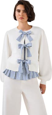 MINT VELVET Cotton Blend Bow Detail Sweater