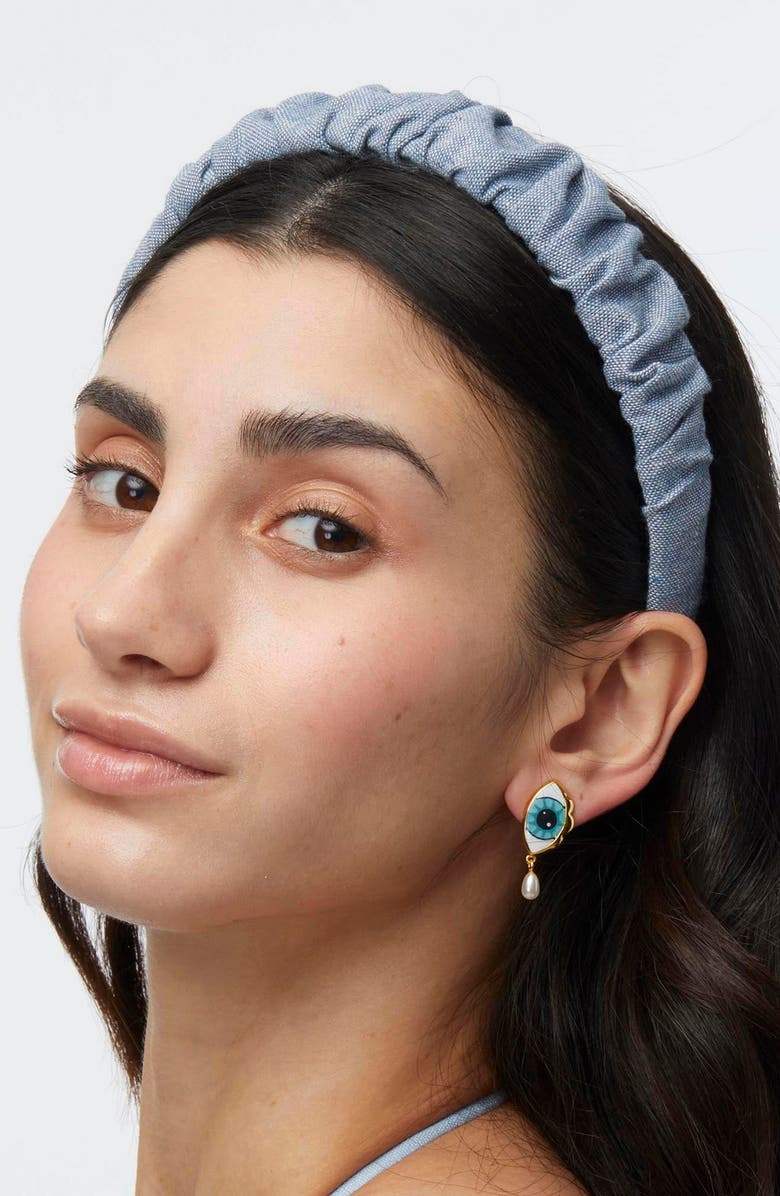 Lele Sadoughi Kelly Ocean Wave Headband, Alternate, color, Stone Blue