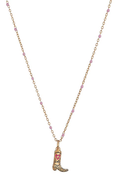 Barbie Cowboy Boot Pendant Necklace