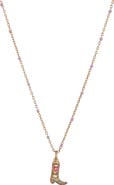 Alex and Ani Barbie Cowboy Boot Pendant Necklace
