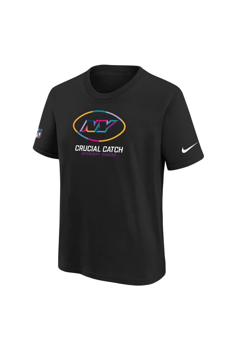 Youth Nike  Black New York Jets 2024 NFL Crucial Catch T-Shirt, Alternate, color, Black