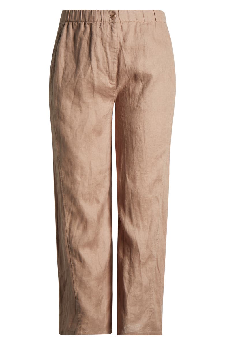 Eileen Fisher Wide Leg Organic Linen Ankle Pants, Alternate, color, 