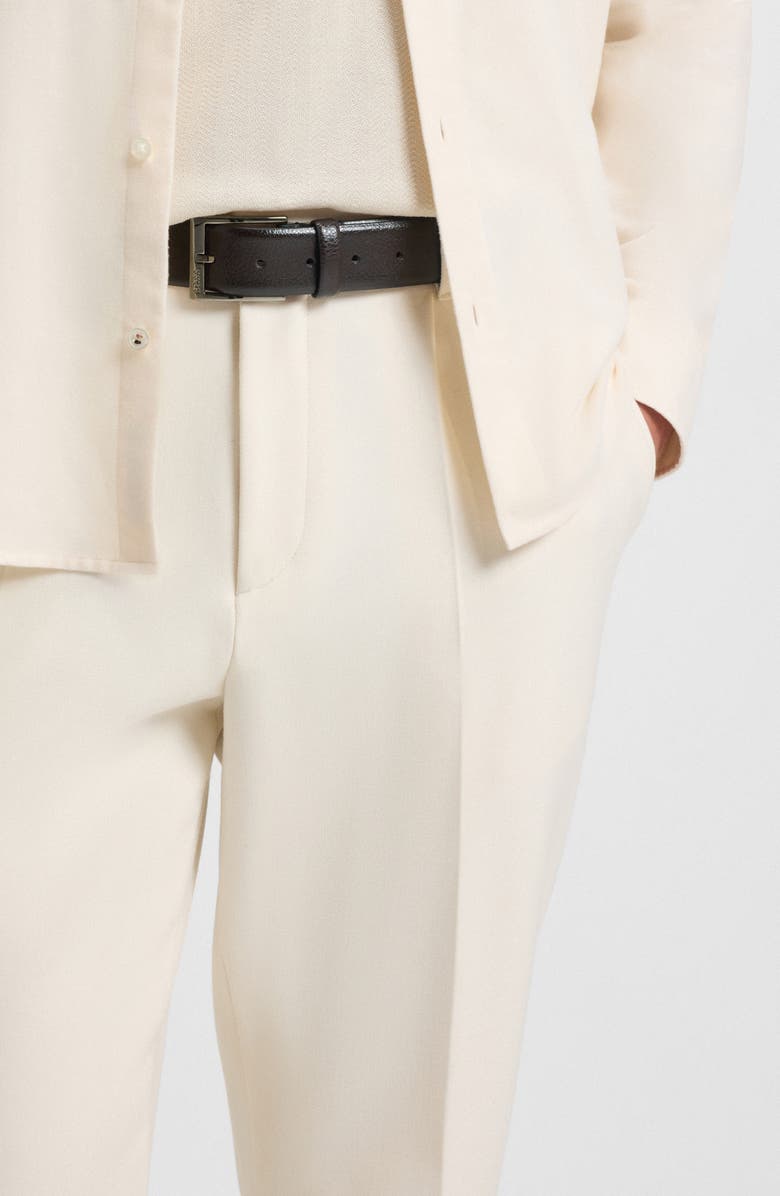 BOSS Elloy Leather Belt, Alternate, color, Dark Brown