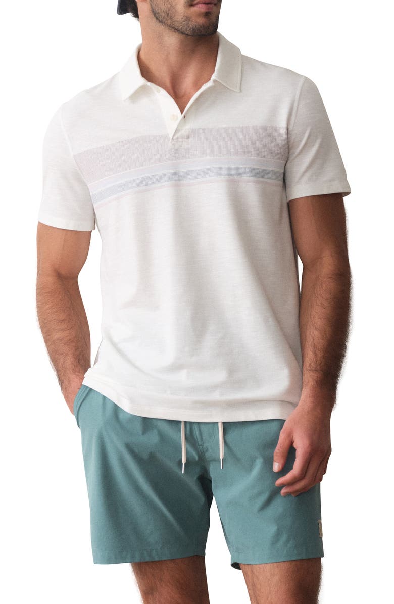 Marine Layer Air Stripe Polo, Main, color, White Multi Stripe