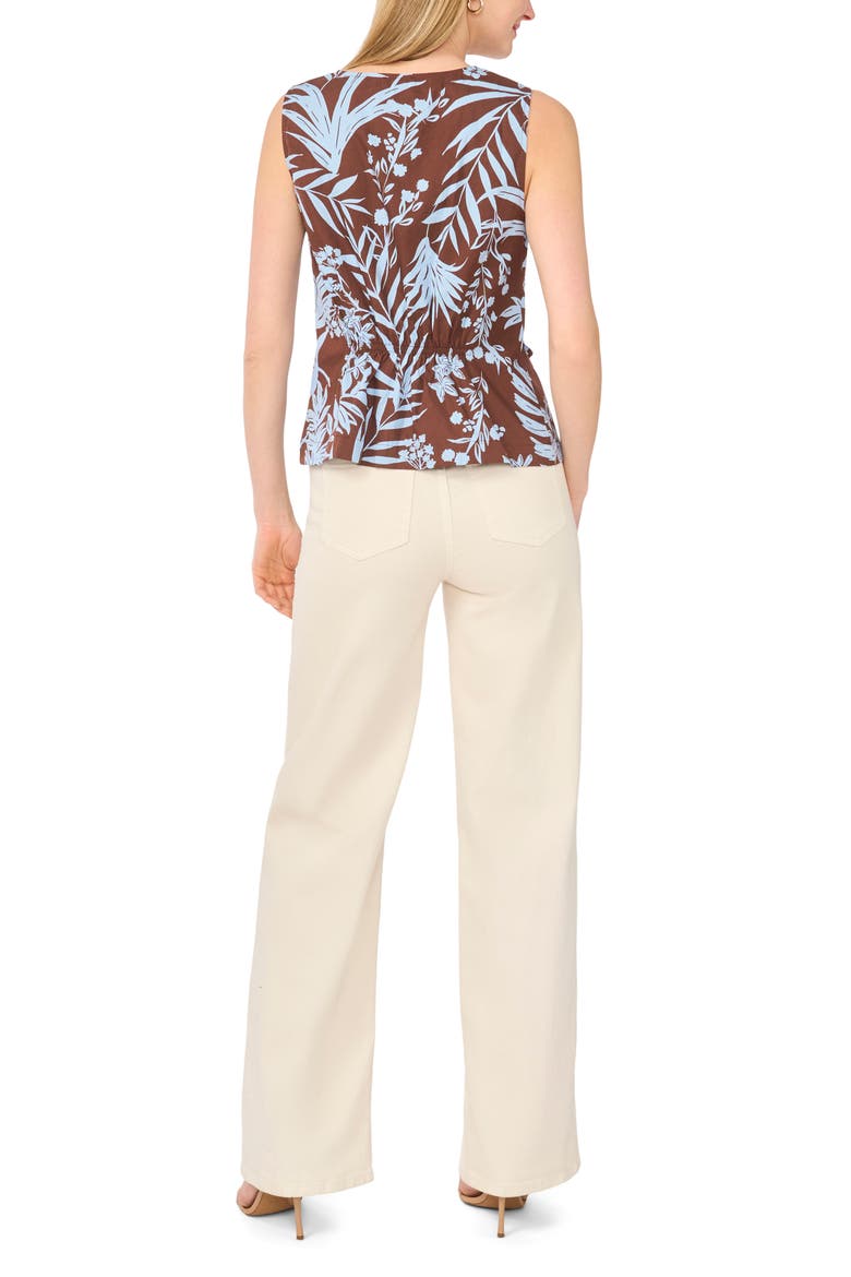 Gathered Flutter Sleeve Top, Alternate, color, CAFE