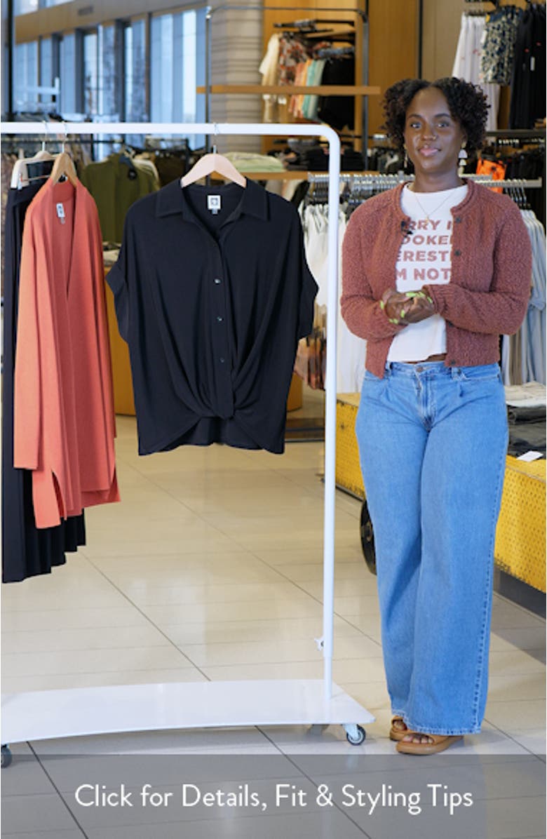 Twist Front Button-Up Shirt, sales video thumbnail