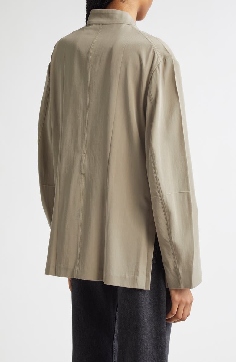 SETCHU Origami Belted Virgin Wool & Cotton Jacket, Alternate, color, Beige