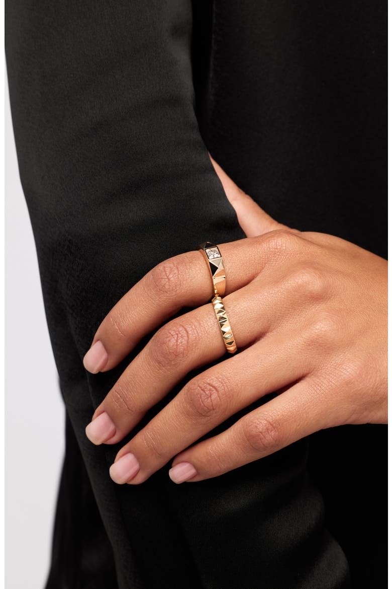 Solid Yellow Gold - Diamond Equinox Ring, Alternate, color, Gold