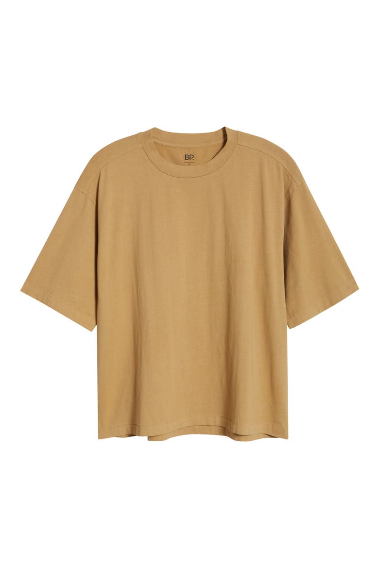 Garment Dyed Boxy Crop T-Shirt, Alternate, color, TAN CARTOUCHE