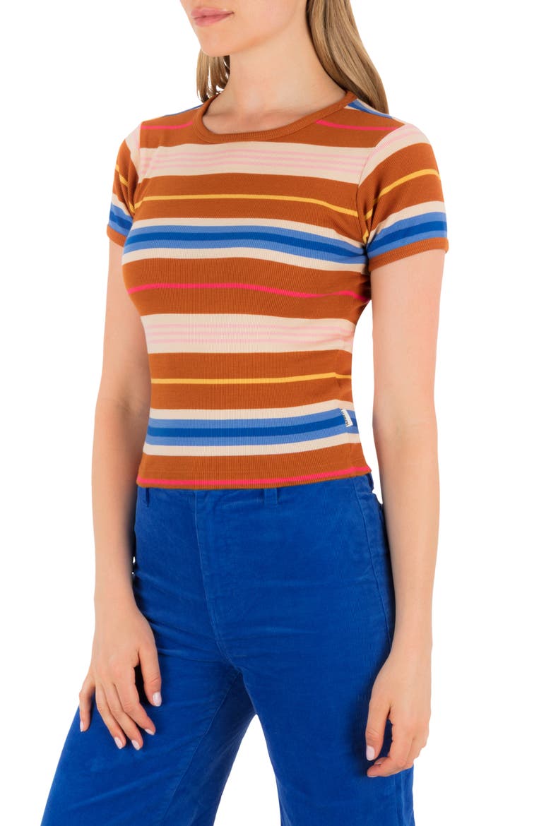 Just a Girl Fitted T-Shirt, Alternate, color, LEATHER BROWN