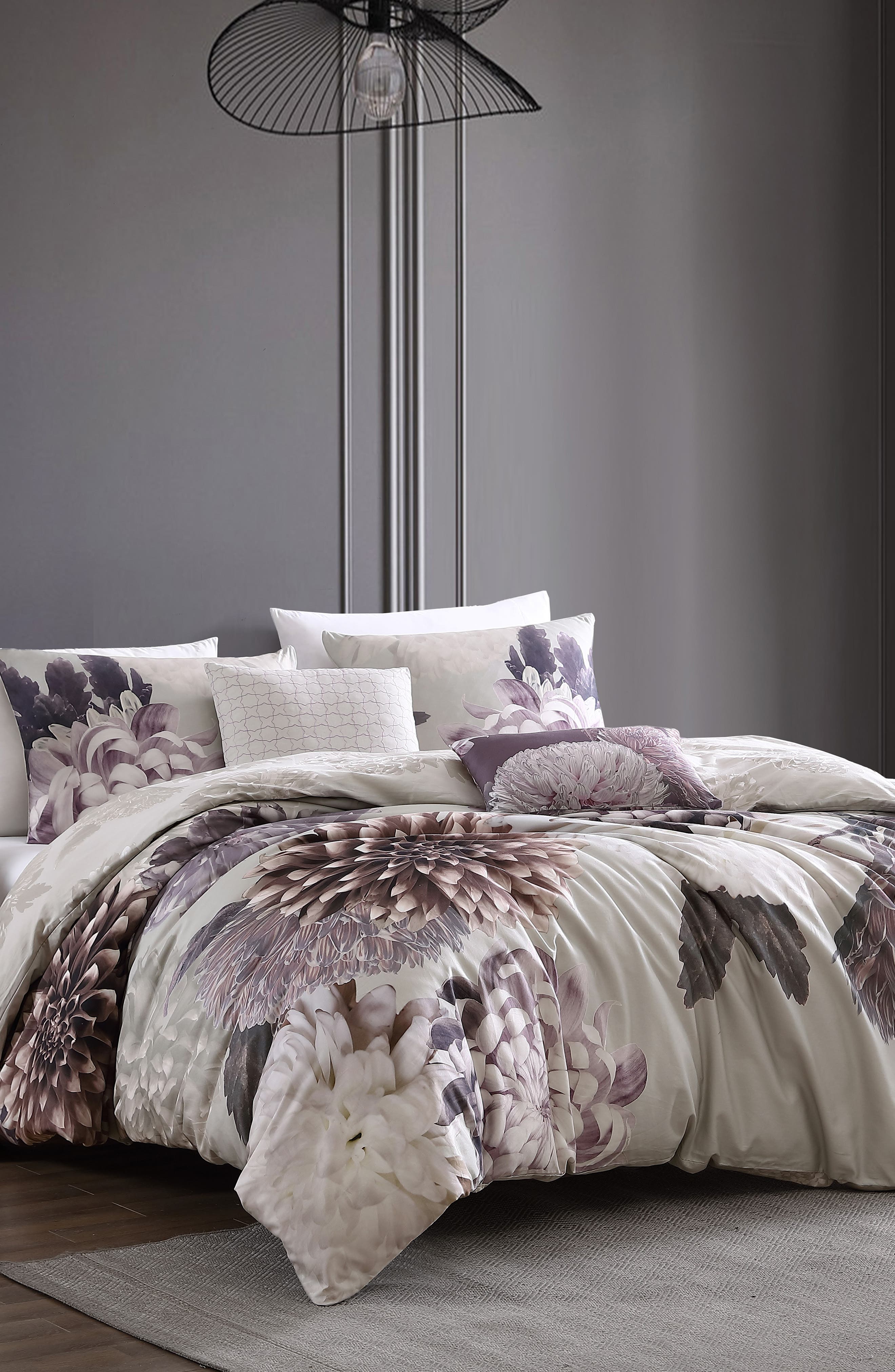 Bebejan Dahlia Purple 5-Piece Reversible Comforter Set