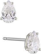 Nadri Modern Luv Small Pear Cubic Zirconia Stud Earrings
