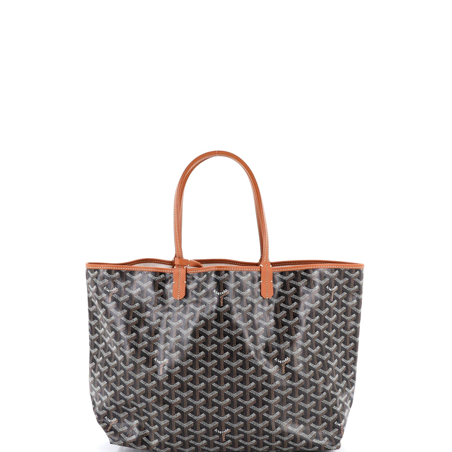 Pre-Owned Goyard Saint Louis Tote Coated Canvas PM, Main, color, Brown