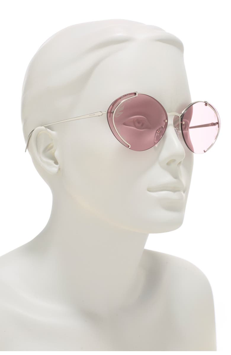 Prada Hibiscus 63mm Oval Sunglasses, Alternate, color,