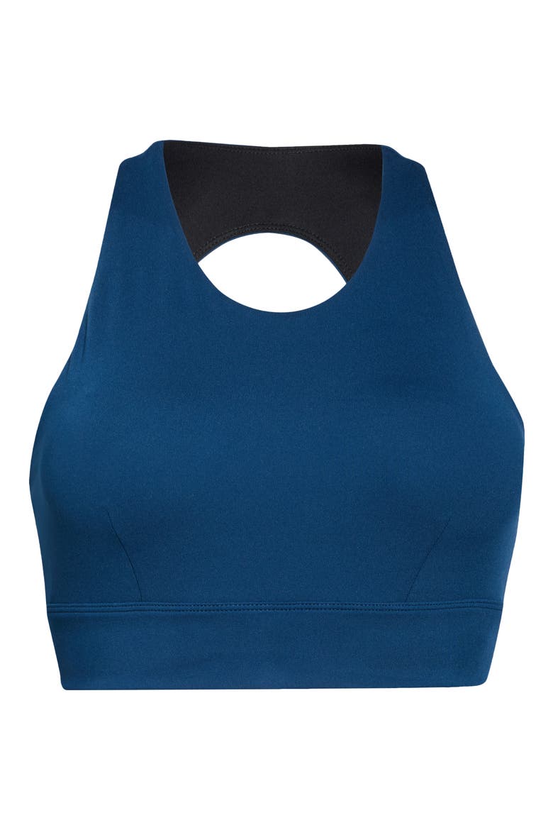 Exhale Studio Lite Sports Bra, Alternate, color, BLUE REEF