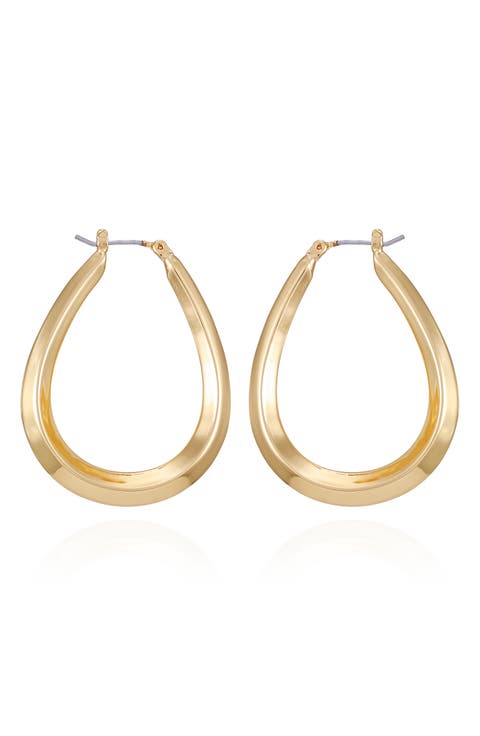 Teardrop Hoop Earrings