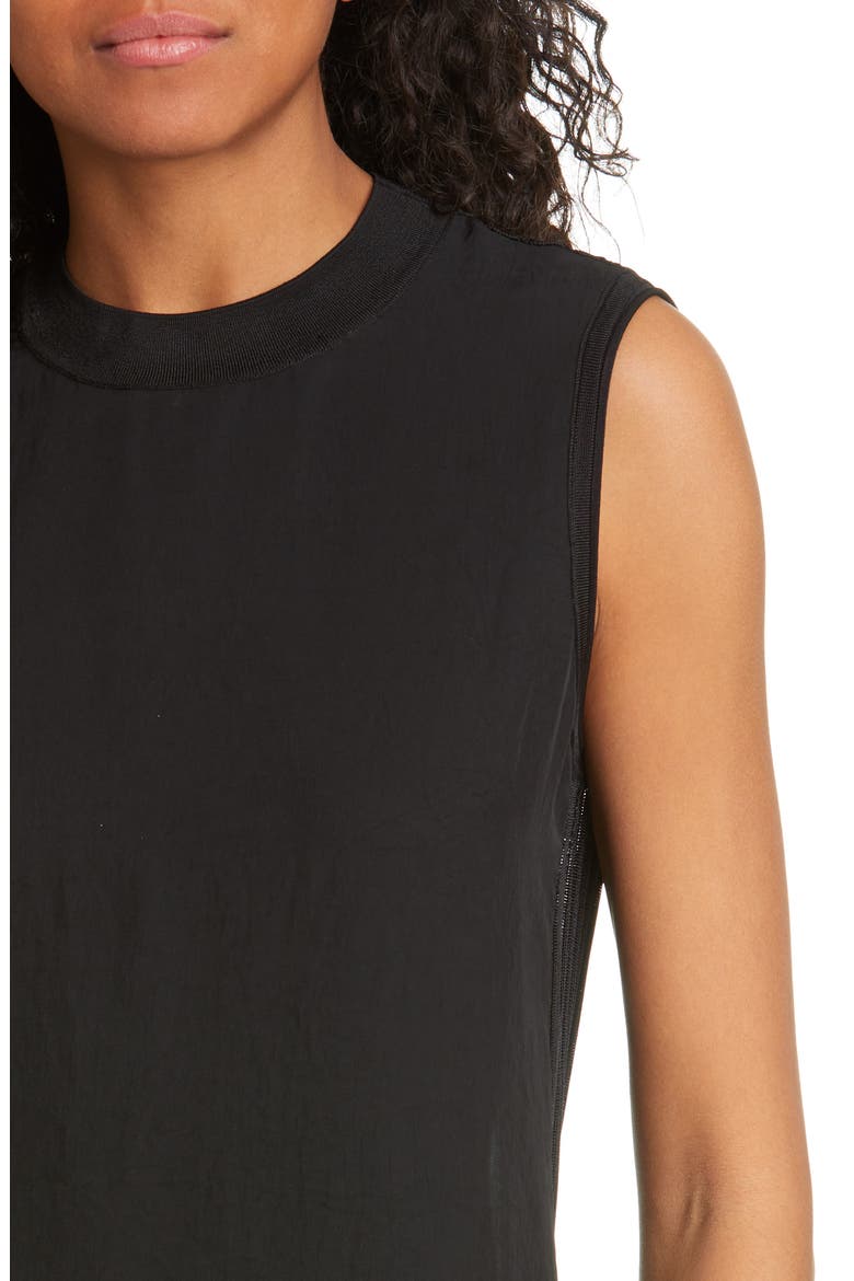 Alisha Rib Openwork Back Tank, Alternate, color, BLACK