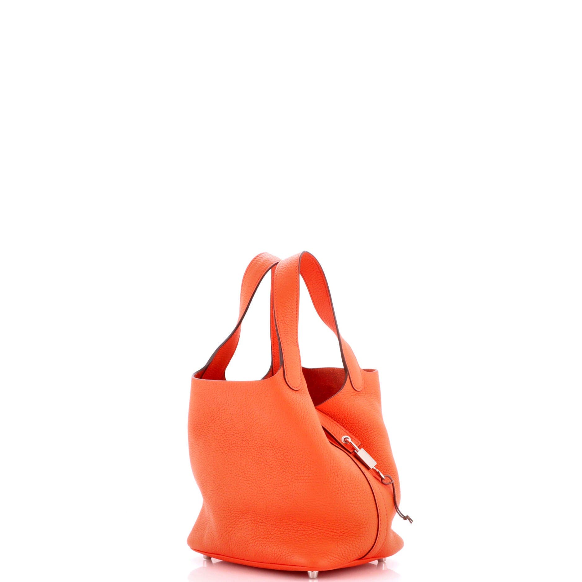 Pre-Owned Hermes Picotin Lock Bag Clemence PM, Alternate, color, Orange Poppy