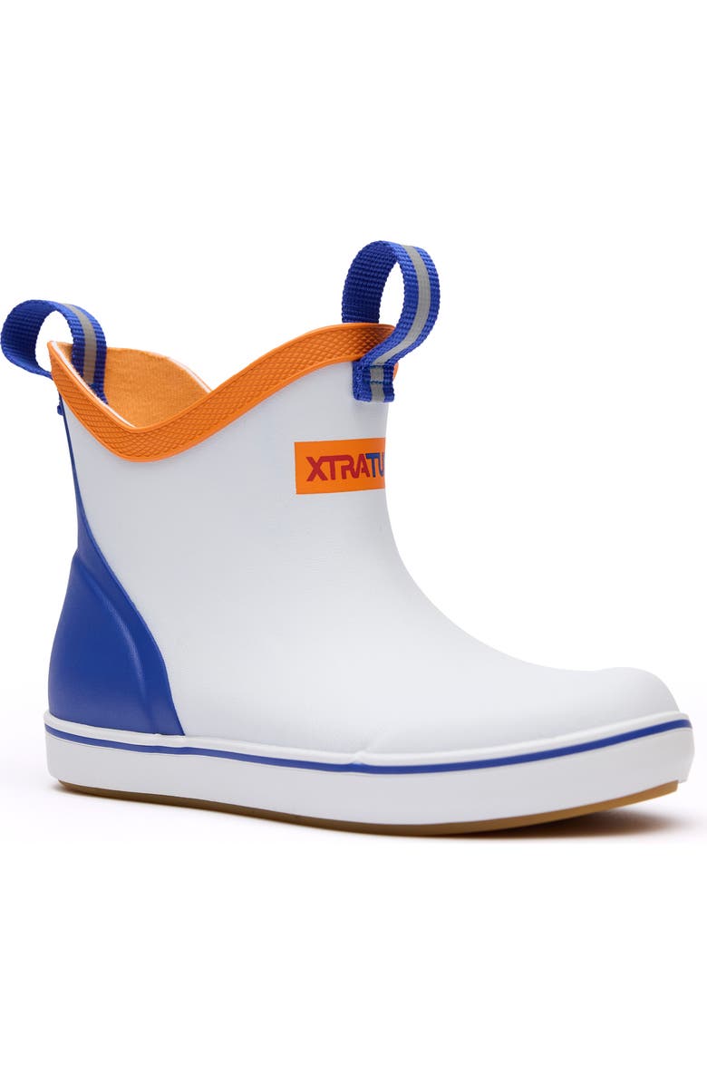 XTRATUF Waterproof Deck Boot, Main, color, White Multi/Blue
