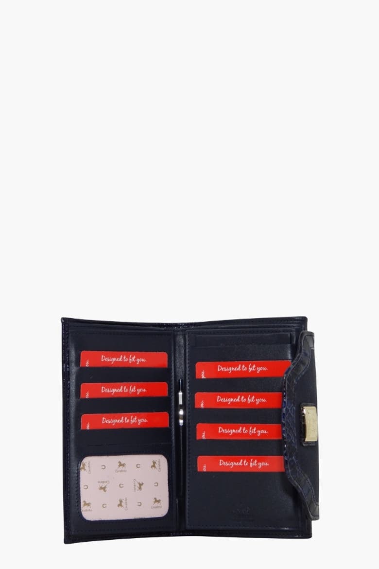 Grace Wallet 206, Alternate, color, Navy / Beige