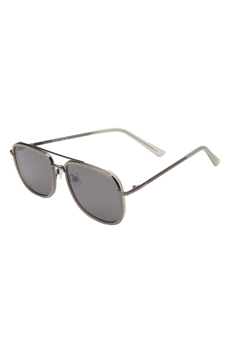 Vince Camuto 54mm Navigator Sunglasses, Alternate, color, Grey Gunmetal