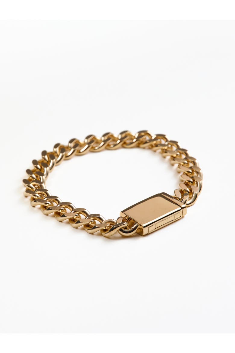 Ezra Oversized Curb Chain Bracelet, Main, color, Recycled Gold Vermeil