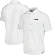 Tommy Bahama Men's Tommy Bahama White Oregon Ducks Coconut Point Palm Vista IslandZone Camp Button-Up Shirt