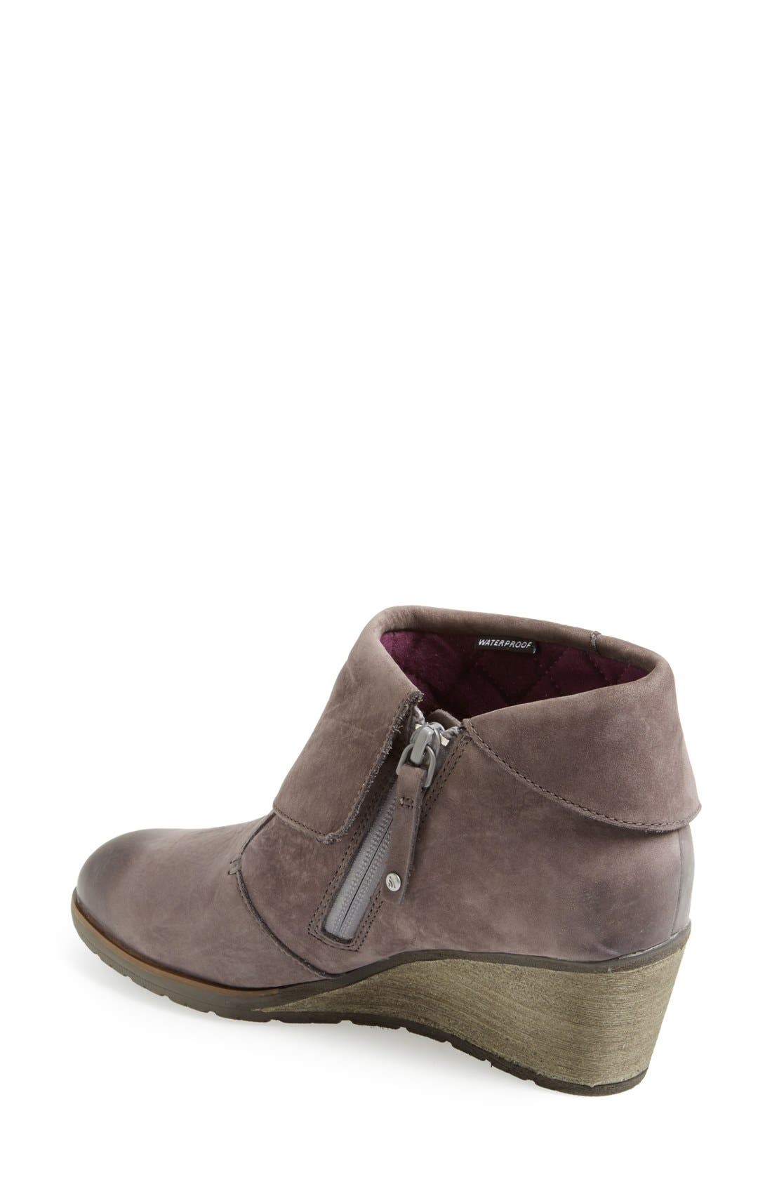 'Bridgeton' Waterproof Wedge Bootie, Alternate, color, KITTEN GREY