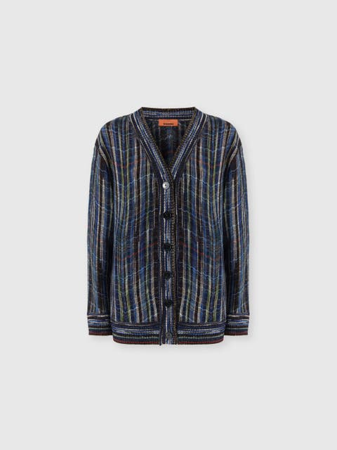Oversized Wool And Viscose Cardigan