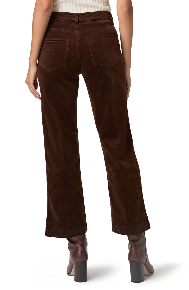 PAIGE Leenah Patch Pocket Ankle Wide Leg Corduroy Pants, Alternate, color, Chicory Coffee