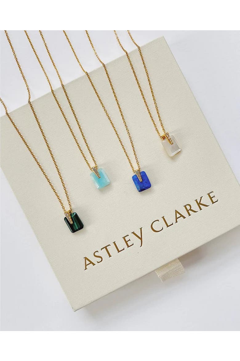 Gold Deco Lapis Pendant Necklace, Alternate, color, Lapis