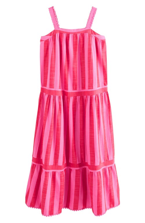 Next Stripe Maxi Dress In Pink