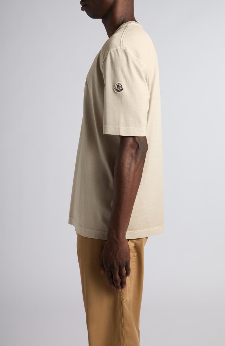 Moncler Logo Graphic T-Shirt, Alternate, color, Soft Beige