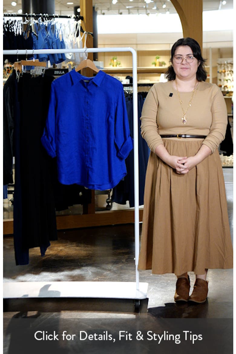 Relaxed Fit Linen Roll Tab Shirt video