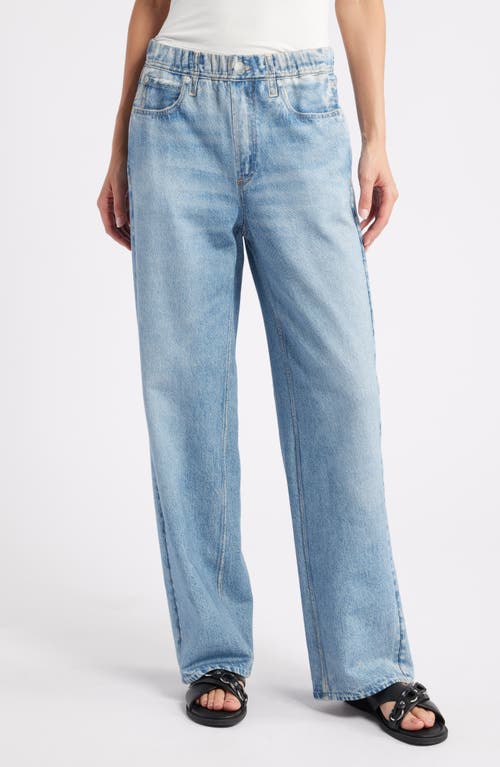 Rag & Bone Miramar Wide Leg Cotton Terry Sweatpant Jeans In Blue