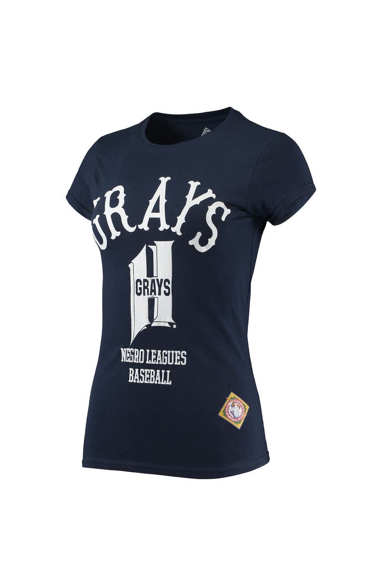 STITCHES Women's Stitches Navy Homestead Grays Negro League Logo T-Shirt, Alternate, color, Navy