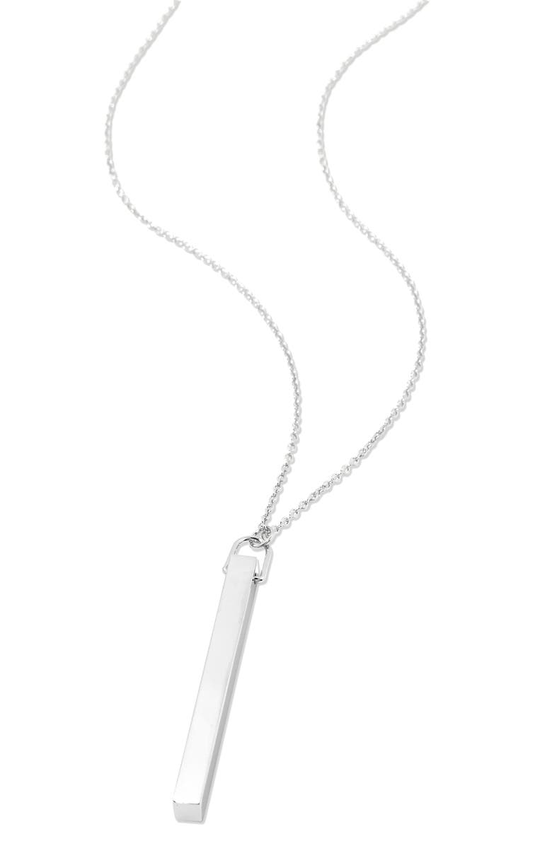 Brook and York Vertical Bar Pendant Necklace, Alternate, color, Silver