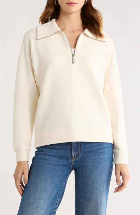 Caslon® Ottoman Half Zip Pullover