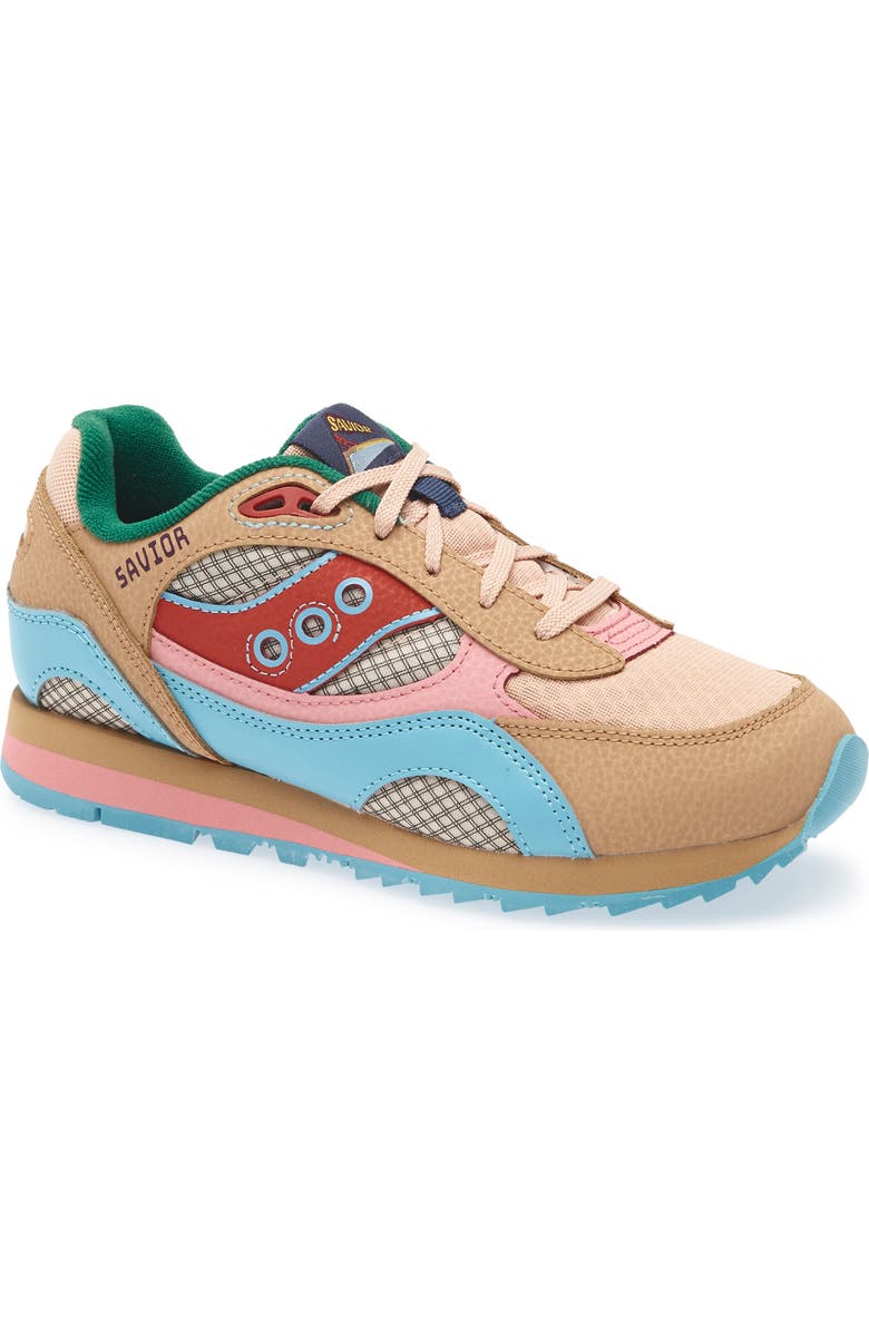 Saucony Kids' Shadow 6000 Sneaker, Main, color, Tan/ Turquoise/ Pink