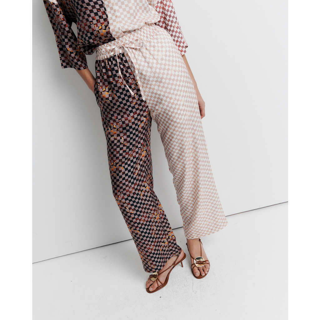 Romy June Pant Collaboration With Phoebe Willis In Neutral