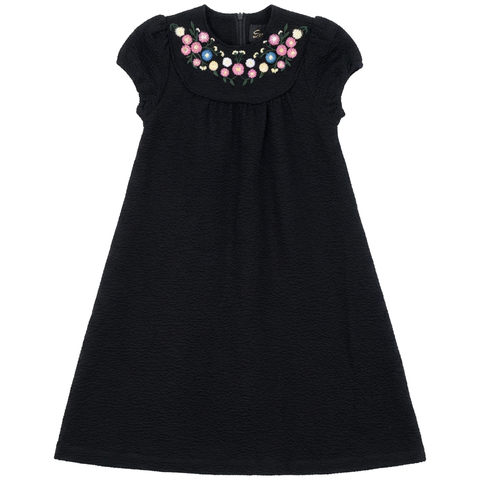 Seersucker Embroidered Yoke Piped Robe (Toddler, Little Kid & Big Kid)