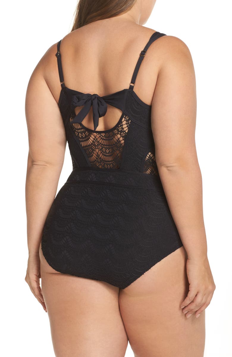 Becca Etc. Show & Tell One-Piece Swimsuit, Alternate, color, 