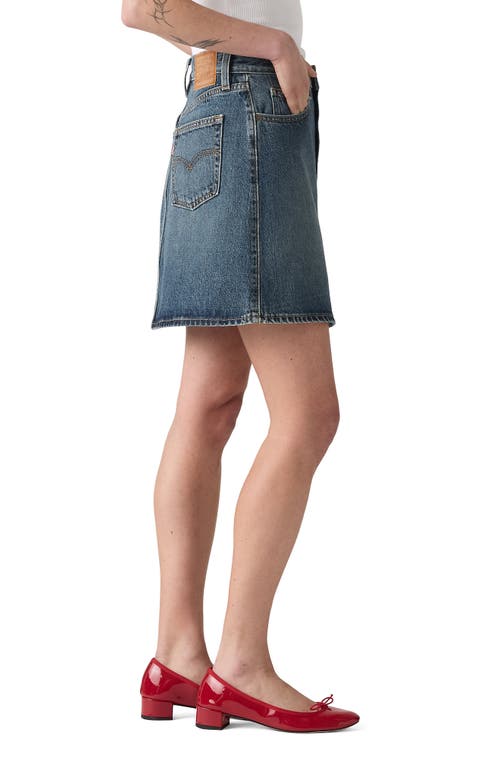 Levi's Retro Button Front Denim Skirt In Blue