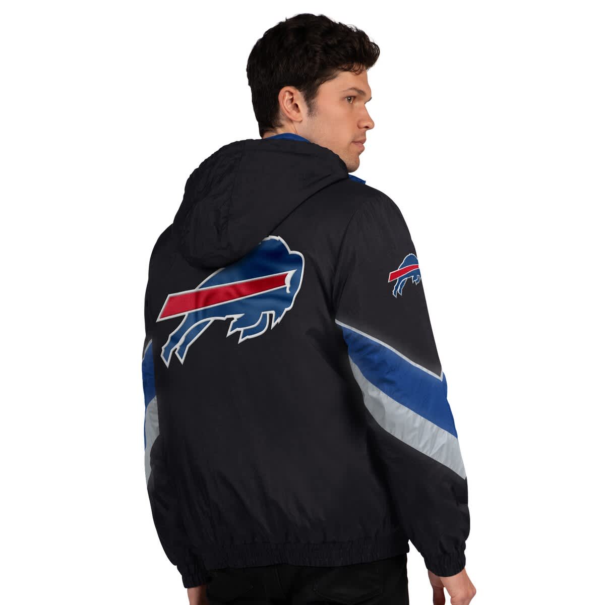 Men's Starter Black/Royal Buffalo Bills Thursday Night Gridiron Full-Zip Jacket - image 2